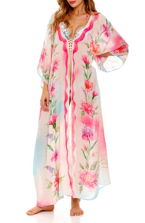 Selma Chroma Floral Caftan Cover-Up