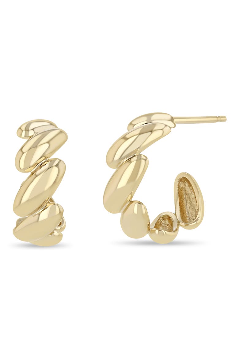 San Marco Huggie Hoop Earrings, Main, color, 14K YELLOW GOLD