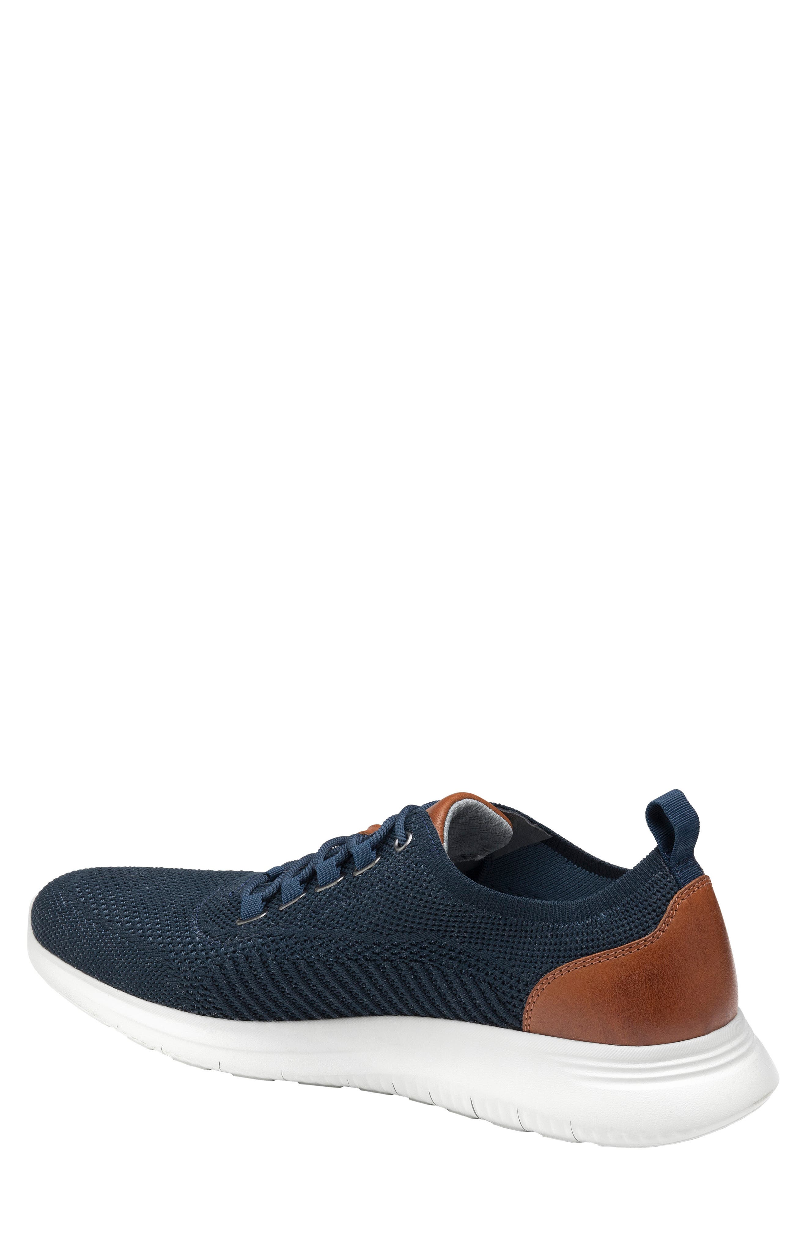 Johnston & Murphy Amherst Knit Sneaker, Alternate, color, Navy Knit