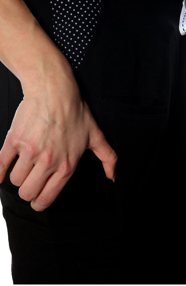 Members Only Valencia Jogger Scrub Pants for Petite Women, Alternate, color, Black