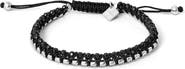 Thompson of London Black Agate Knot Friendship Bracelet