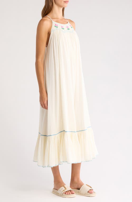 Free People Tip Toeing Tulip Midi Sundress In White