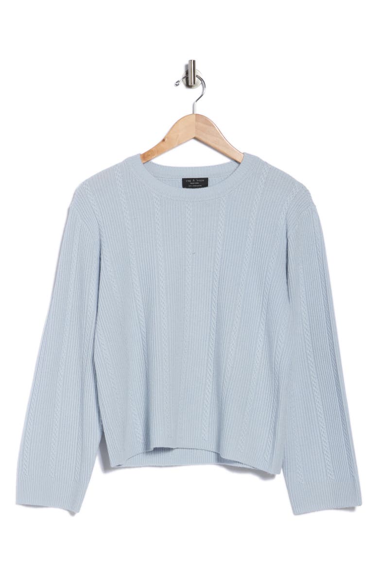 rag & bone Maud Cashmere Crewneck Sweater, Alternate, color, Light Blue