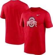 Nike Men's Nike Scarlet Ohio State Buckeyes Primetime Legend Logo T-Shirt