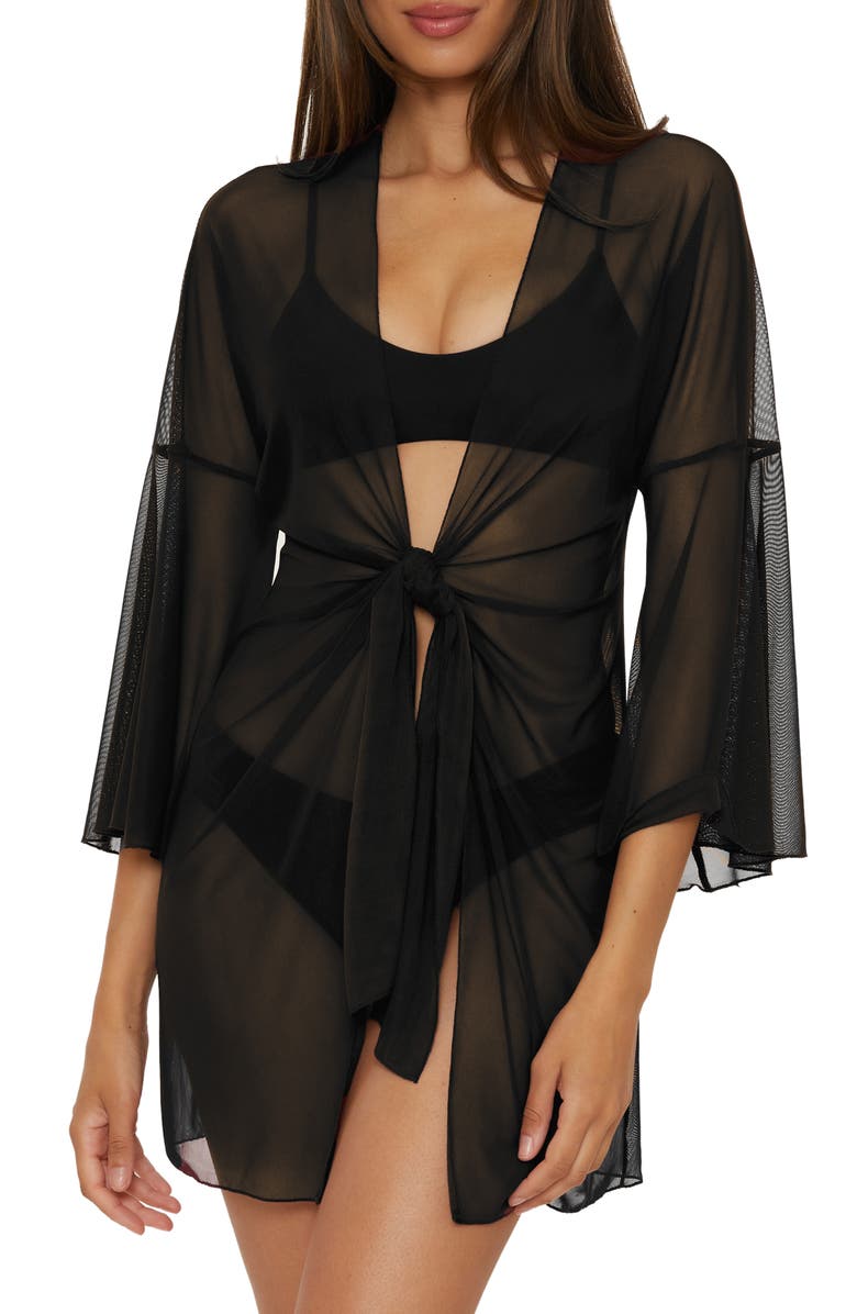 Becca Muse Mesh Cover-Up Jacket, Main, color,