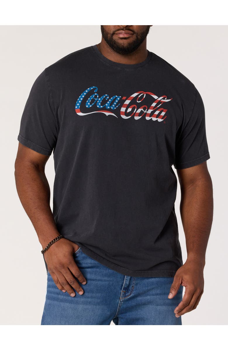 Lucky Brand Big & Tall Coca Cola Graphic Tee, Main, color, Navy