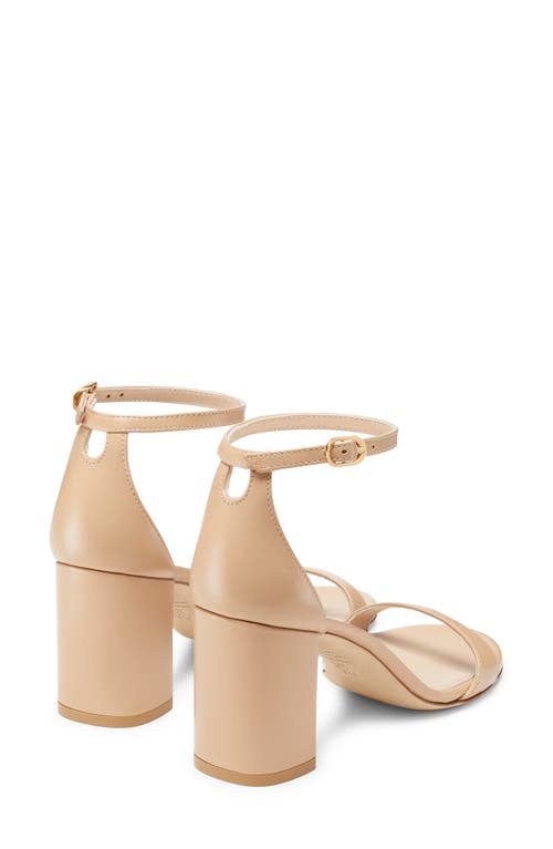 Stuart Weitzman Nudist Block 75 Sandal In Adobe