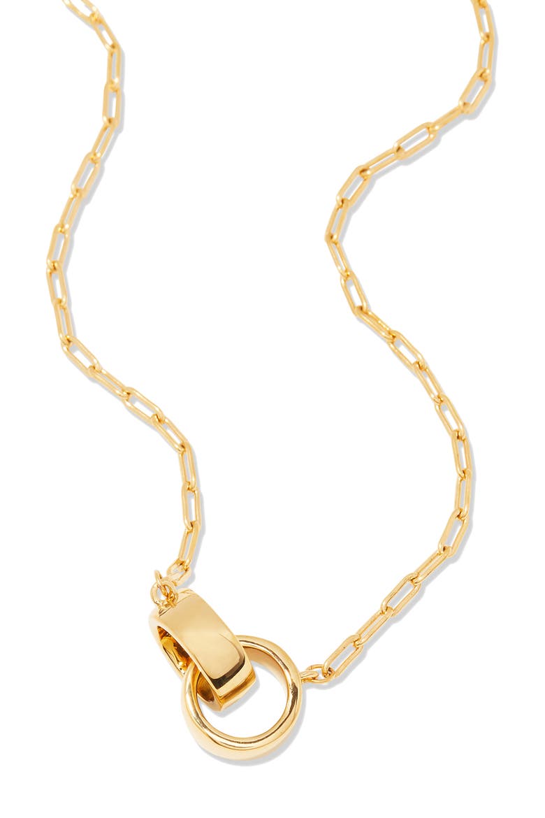 Reese Paper Clip Chain Necklace, Alternate, color, GOLD