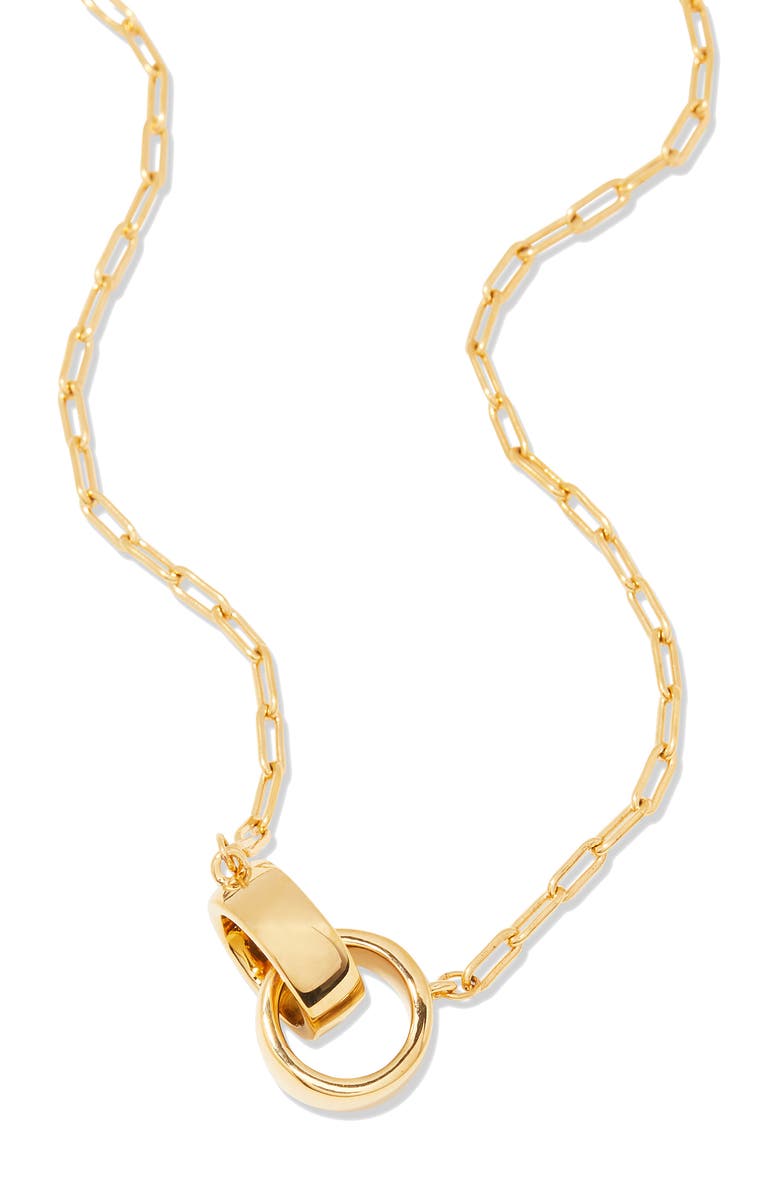 Brook and York Reese Paper Clip Chain Necklace, Alternate, color, Gold