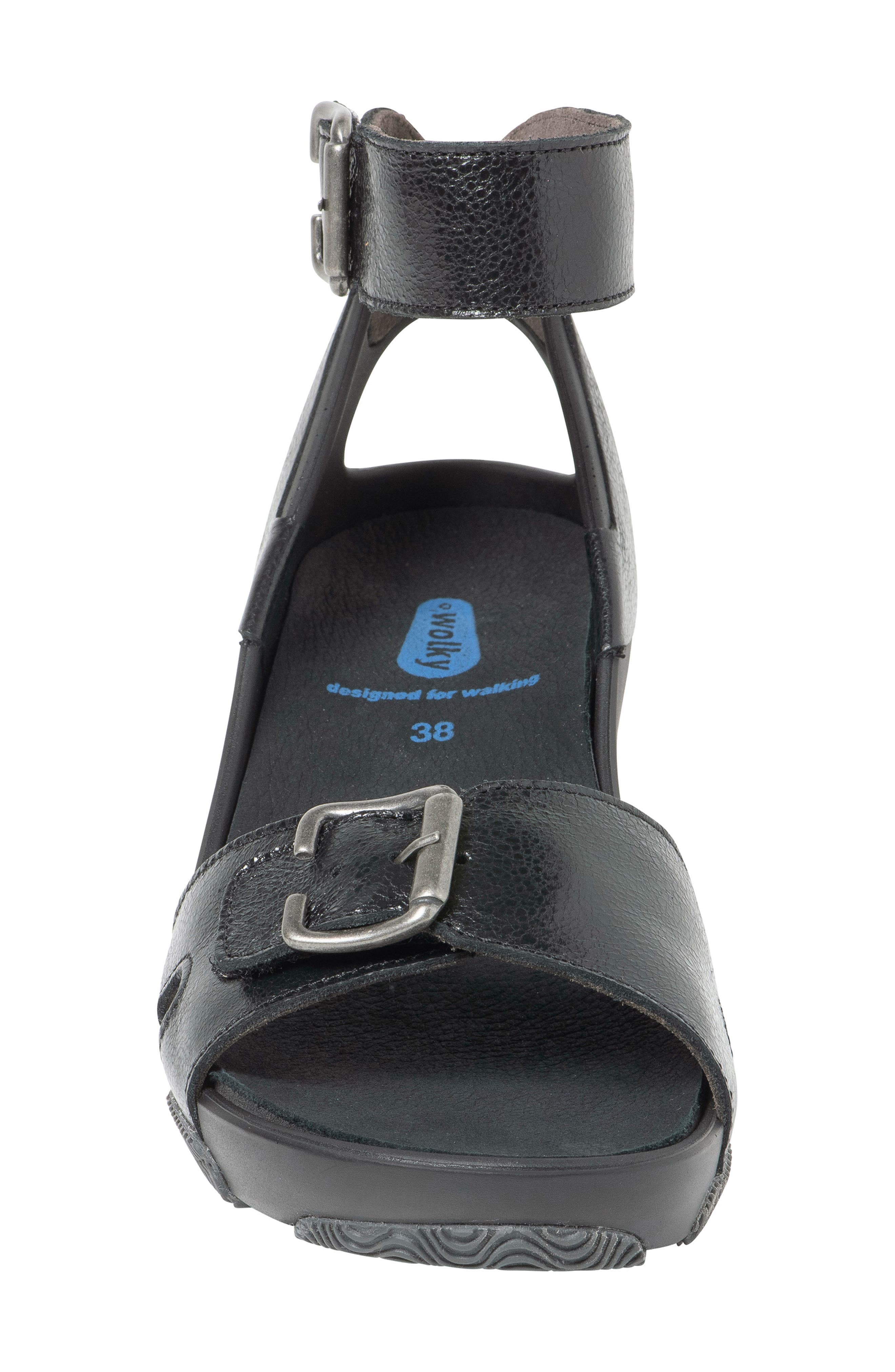 Wolky Eraza Ankle Strap Sandal, Alternate, color, Black