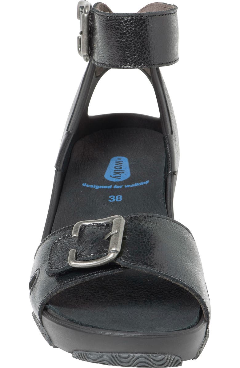 Wolky Eraza Ankle Strap Sandal, Alternate, color, Black