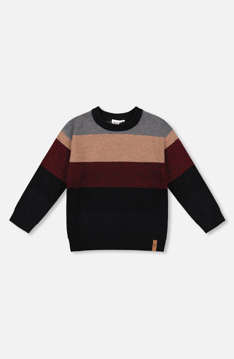 Deux par Deux Color Block Knit Sweater, Main, color, 