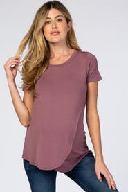 PinkBlush Layered Wrap Front Nursing Top