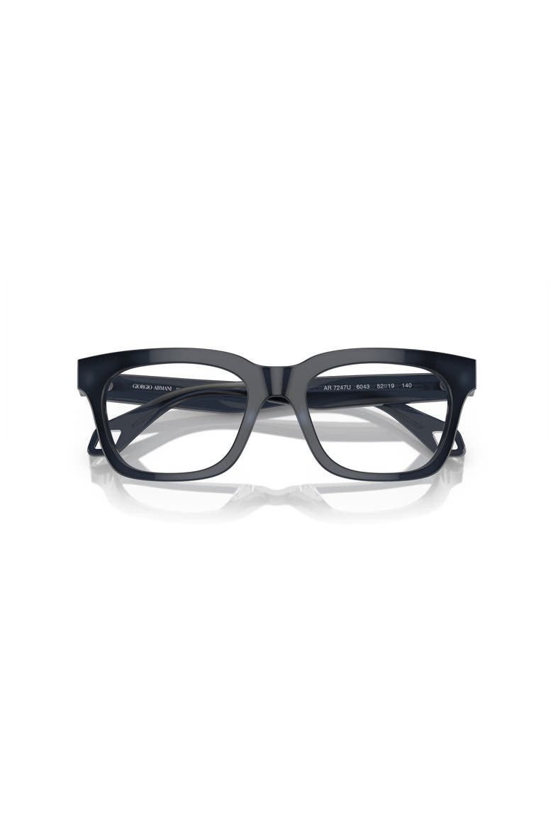 52mm Rectangle optical glasses, Alternate, color, Brown