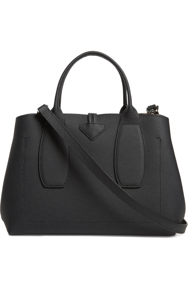 Longchamp Medium Roseau Leather Tote, Alternate, color,