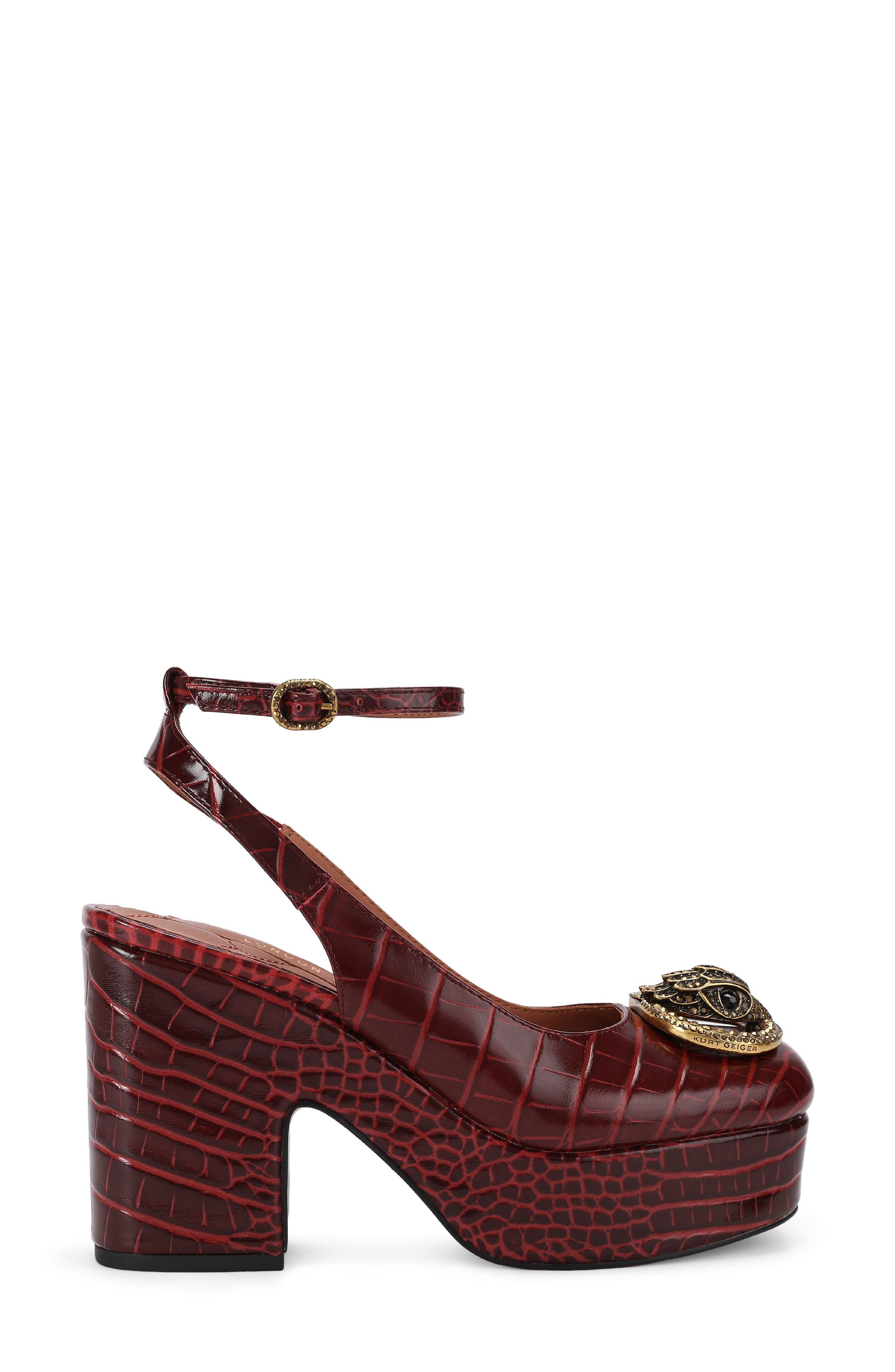 Chelsea Ankle Strap Platform Pump, Alternate, color, OPEN RED
