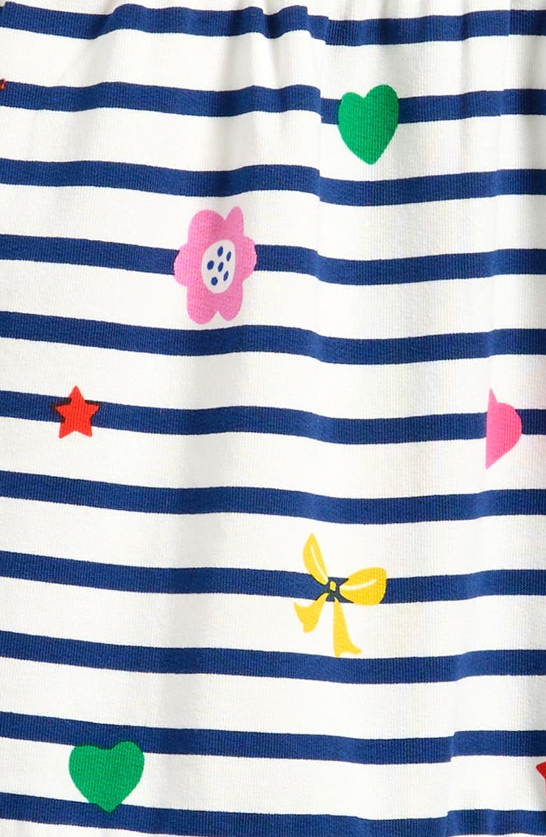 Mini Boden Kids' Stripe Long Sleeve Tiered Sweatshirt Dress, Alternate, color,