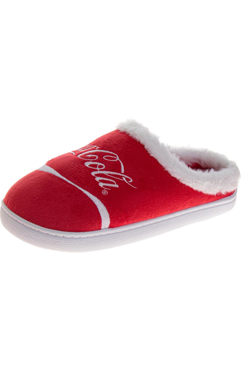 Coca Cola Coca-Cola<sup>®</sup> Faux Fur Trim Slipper, Alternate, color,