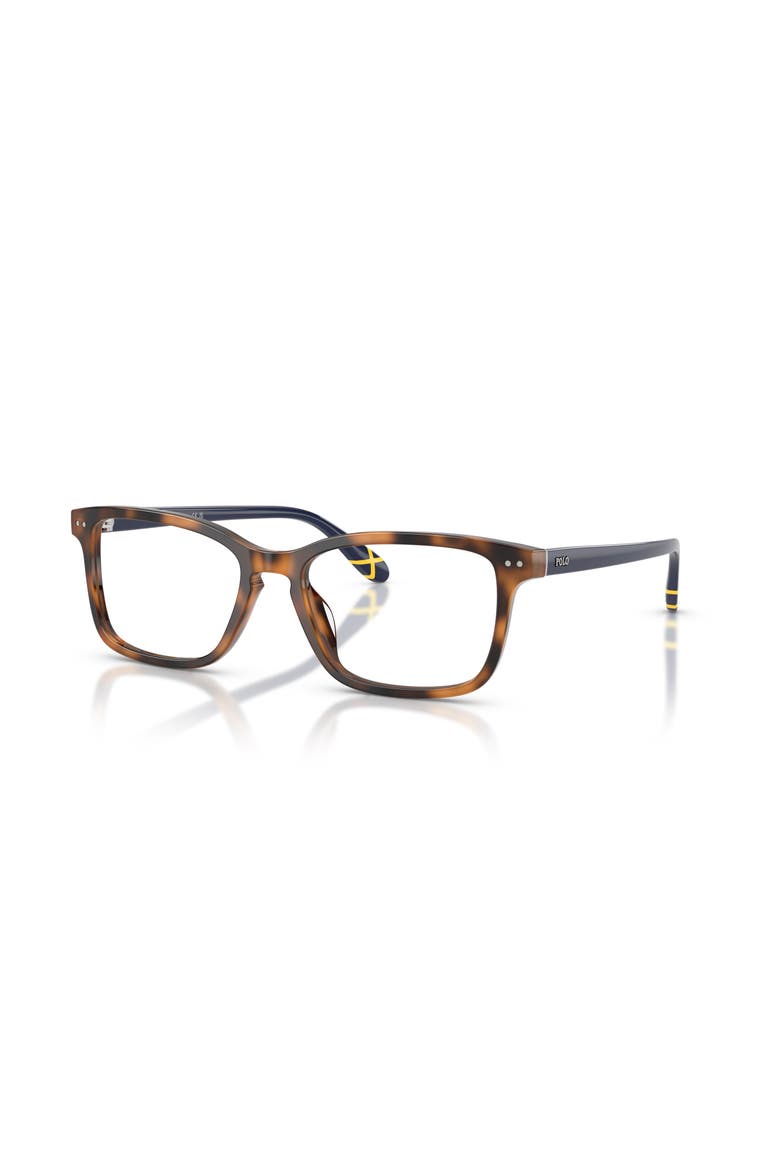 56mm Rectangle optical glasses, Main, color, Tortoise