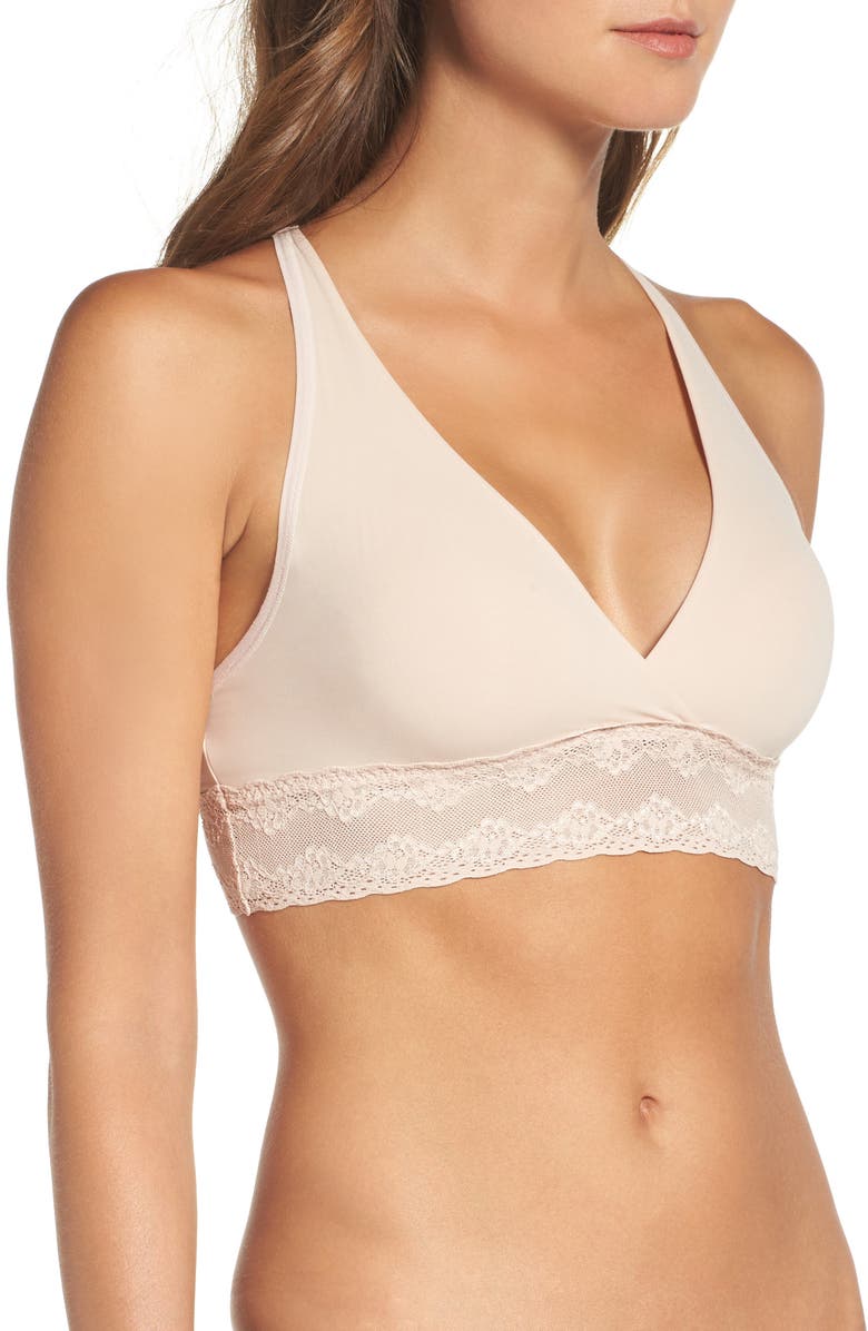 Natori Bliss Perfection Racerback Maternity/Nursing Bralette, Alternate, color, Cameo Rose