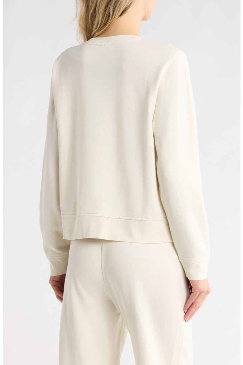 Crewneck Cotton Sweatshirt, Alternate, color, OFF WHITE