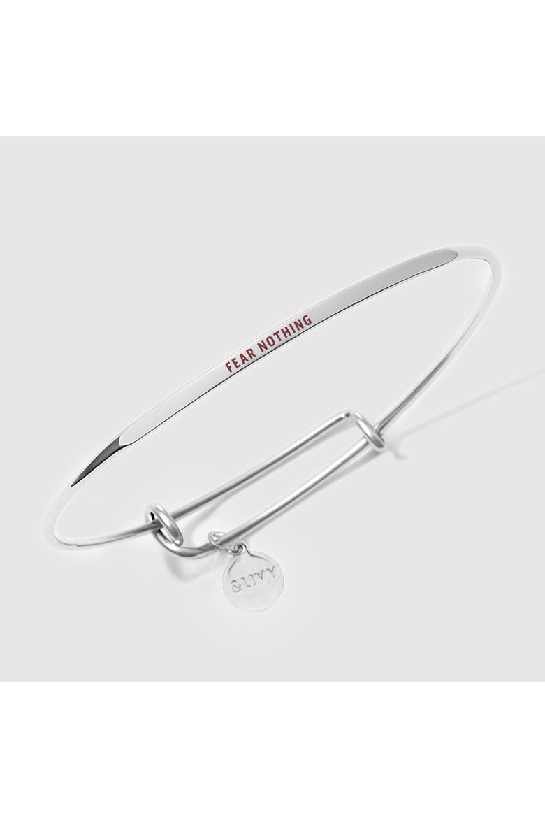 Posy Bangle Bracelet Fear Nothing, Alternate, color, Silver