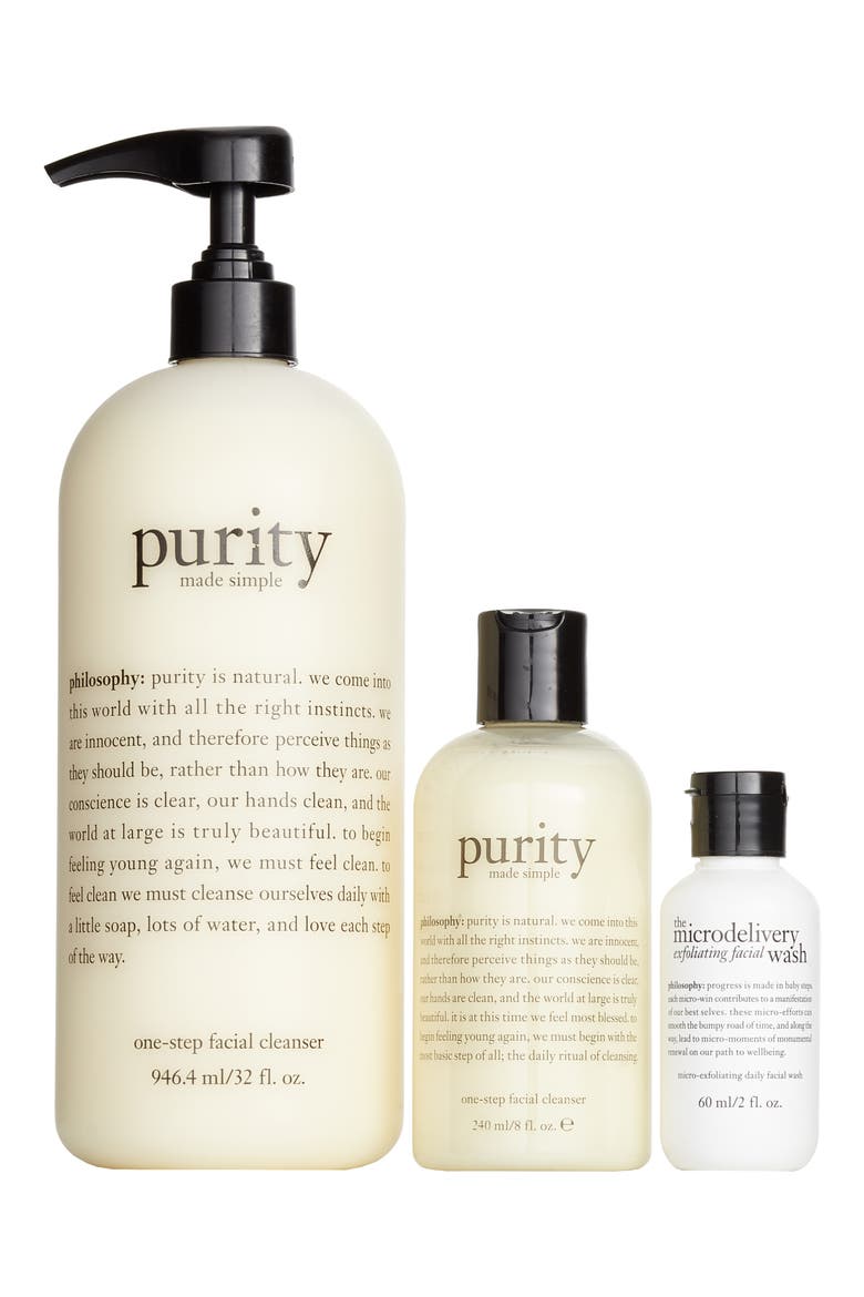 purity made simple 3-piece cleanser set, Main, color, NO COLOR