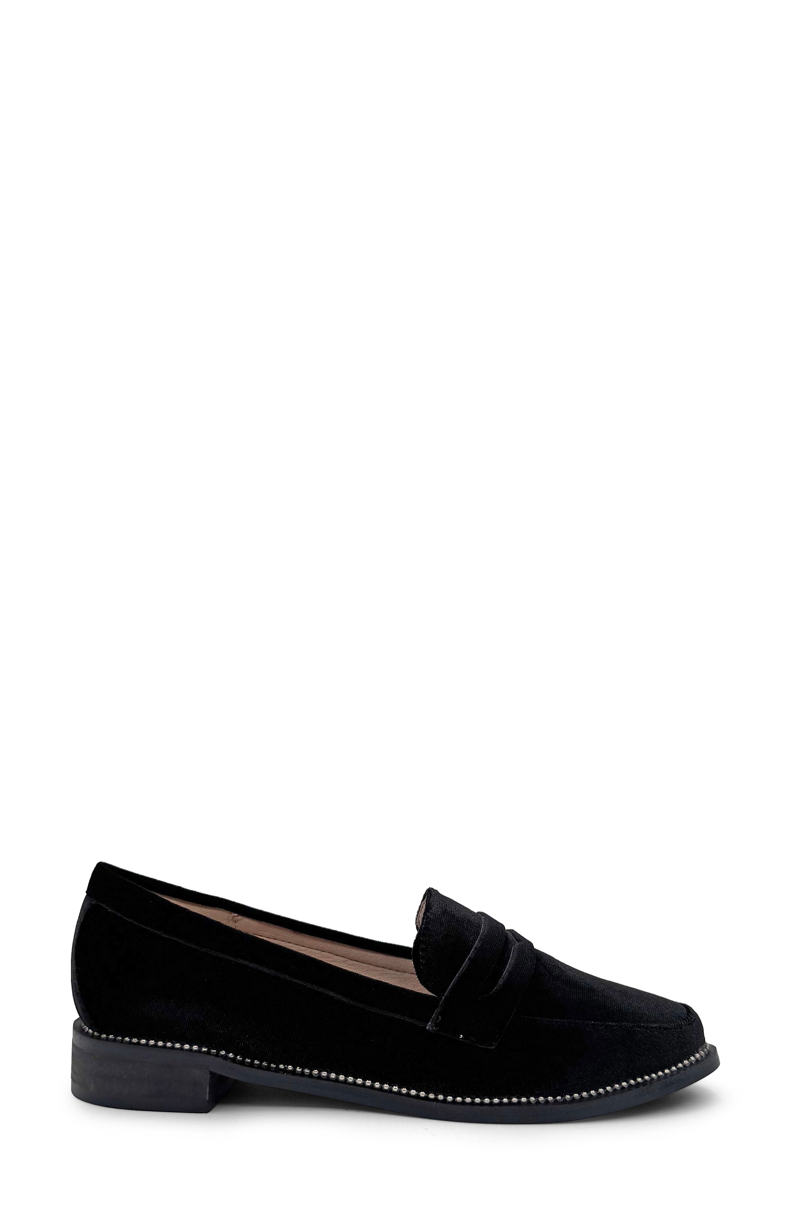 CHELSEA CREW Lea Penny Loafer, Alternate, color, Black