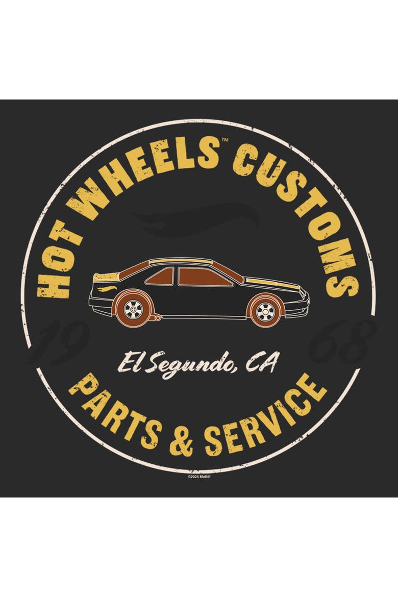 Men's Hot Wheels Customs Parts and Service  Graphic T-Shirt, Alternate, color, Charcoal