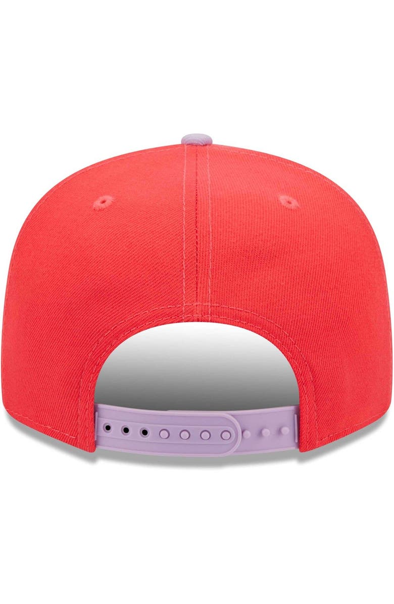 New Era Men's New Era Red/Purple Los Angeles Dodgers Spring Basic Two-Tone 9FIFTY Snapback Hat, Alternate, color, Red