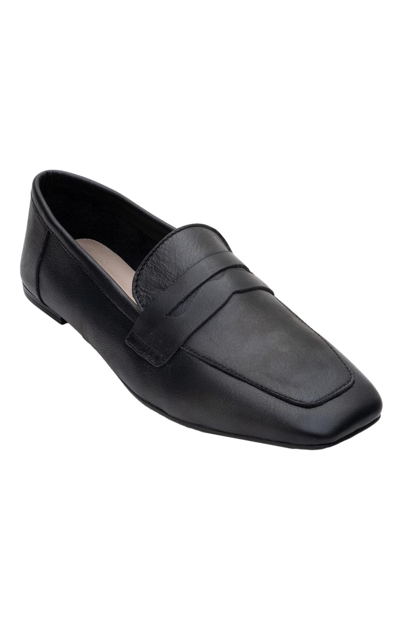 Forever & Always Shoes Morne Leather Loafers, Alternate, color, Black Leather