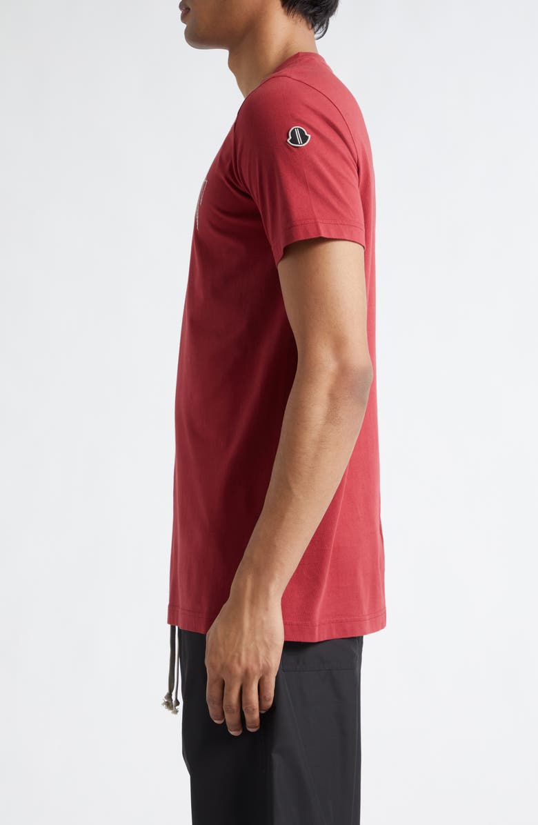 Moncler x Rick Owens Girder Cotton T-Shirt, Alternate, color, Red