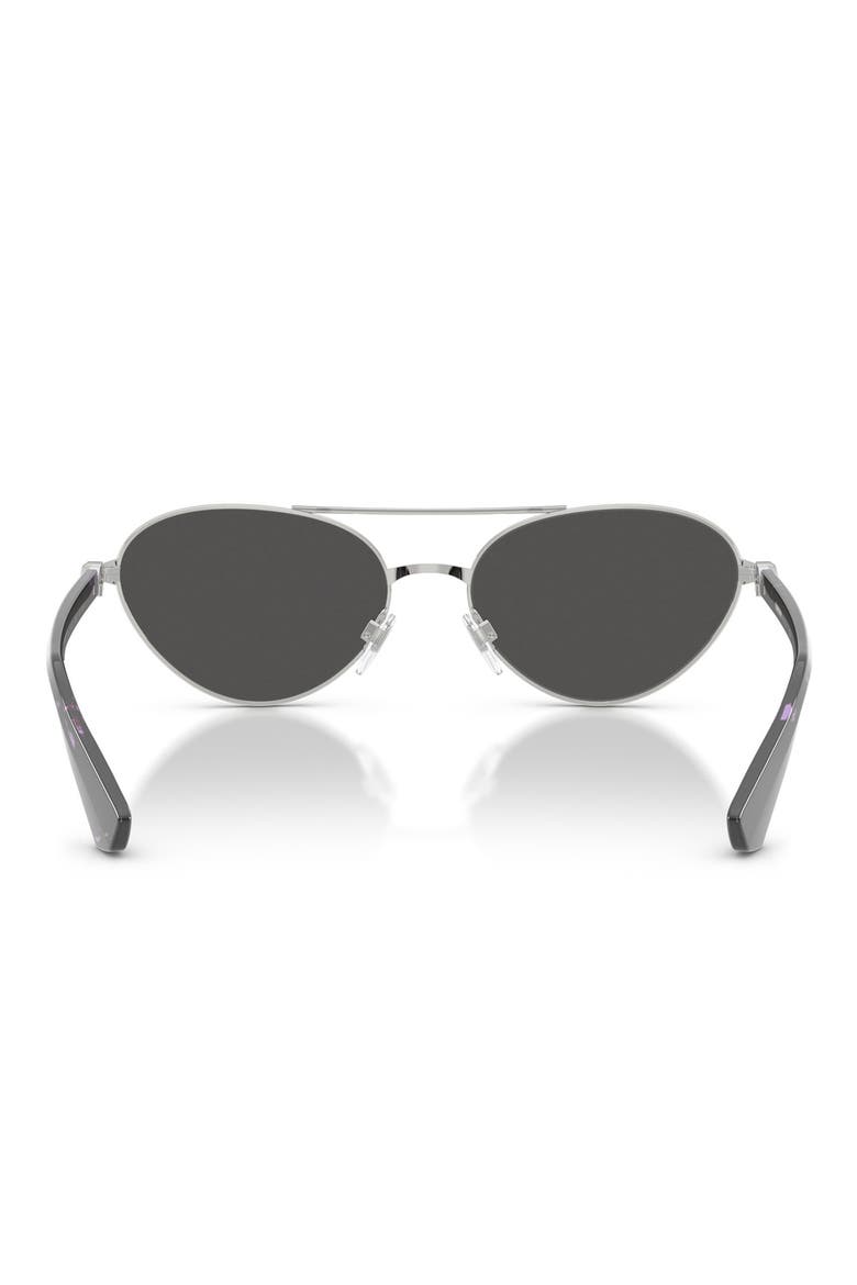 58mm Pilot Sunglasses, Alternate, color, SILVER