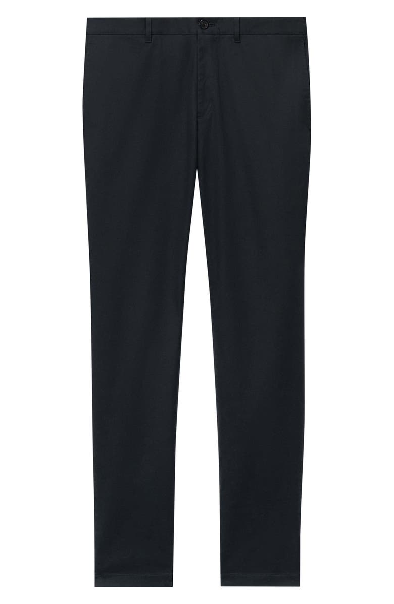Theory Zaine Hanson Stretch Cotton Blend Pants, Alternate, color, Black