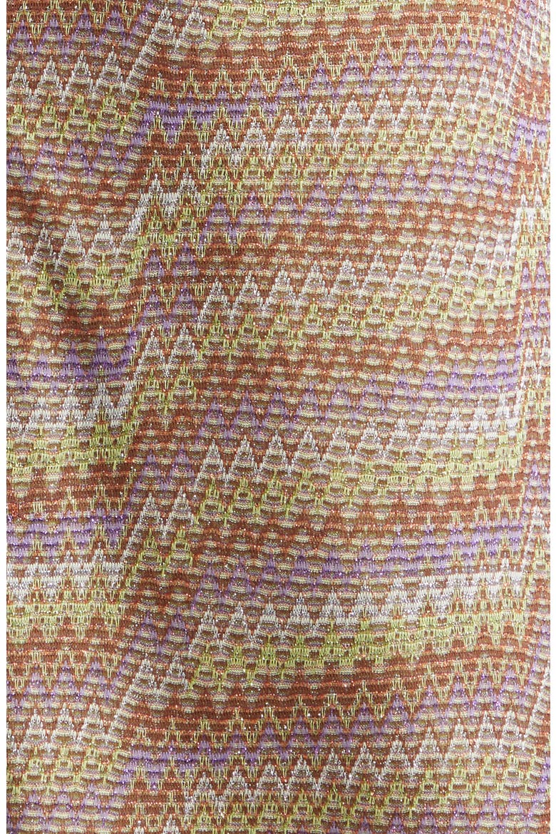 Liora Metallic Chevron Stripe Dress, Alternate, color, MULTI LUREX KNIT