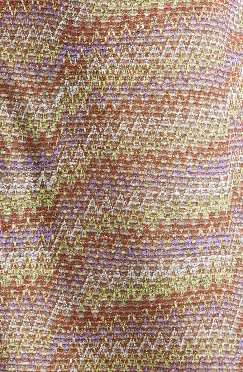 Ramy Brook Liora Metallic Chevron Stripe Dress, Alternate, color, Multi Lurex Knit