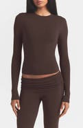 SKIMS Cotton Jersey Long Sleeve T-Shirt