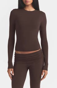 SKIMS Cotton Jersey Long Sleeve T-Shirt