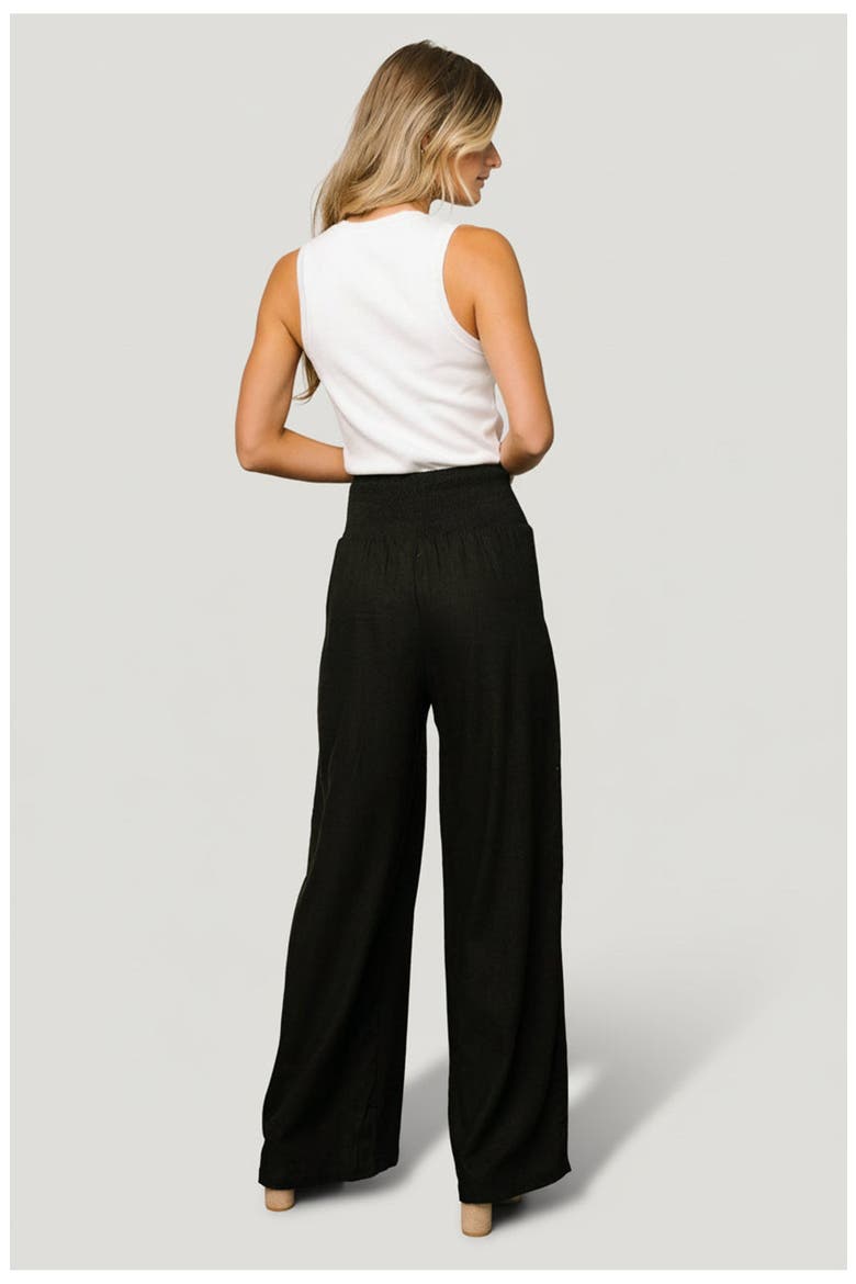 Parvati Smocked Waist Pants, Alternate, color, Black