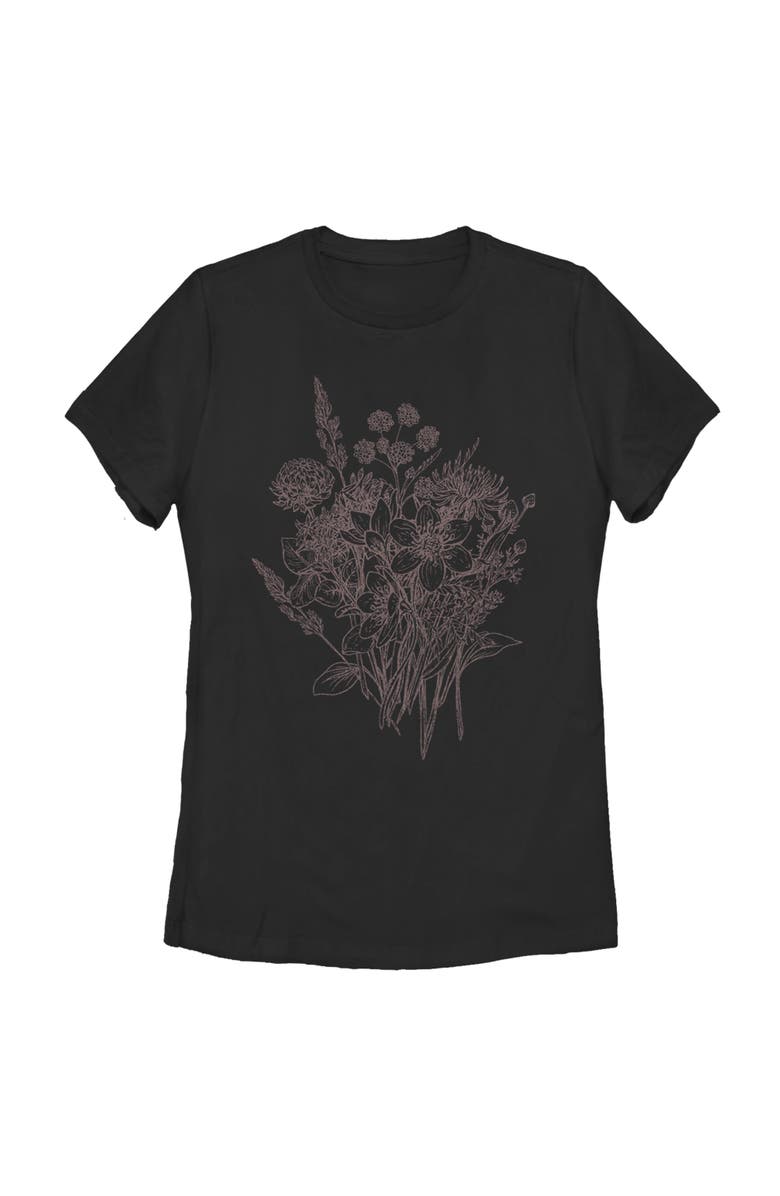 Lost Gods Women's Lost Gods Floral Doodles  Graphic T-Shirt, Main, color, Black