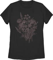 Lost Gods Women's Lost Gods Floral Doodles  Graphic T-Shirt