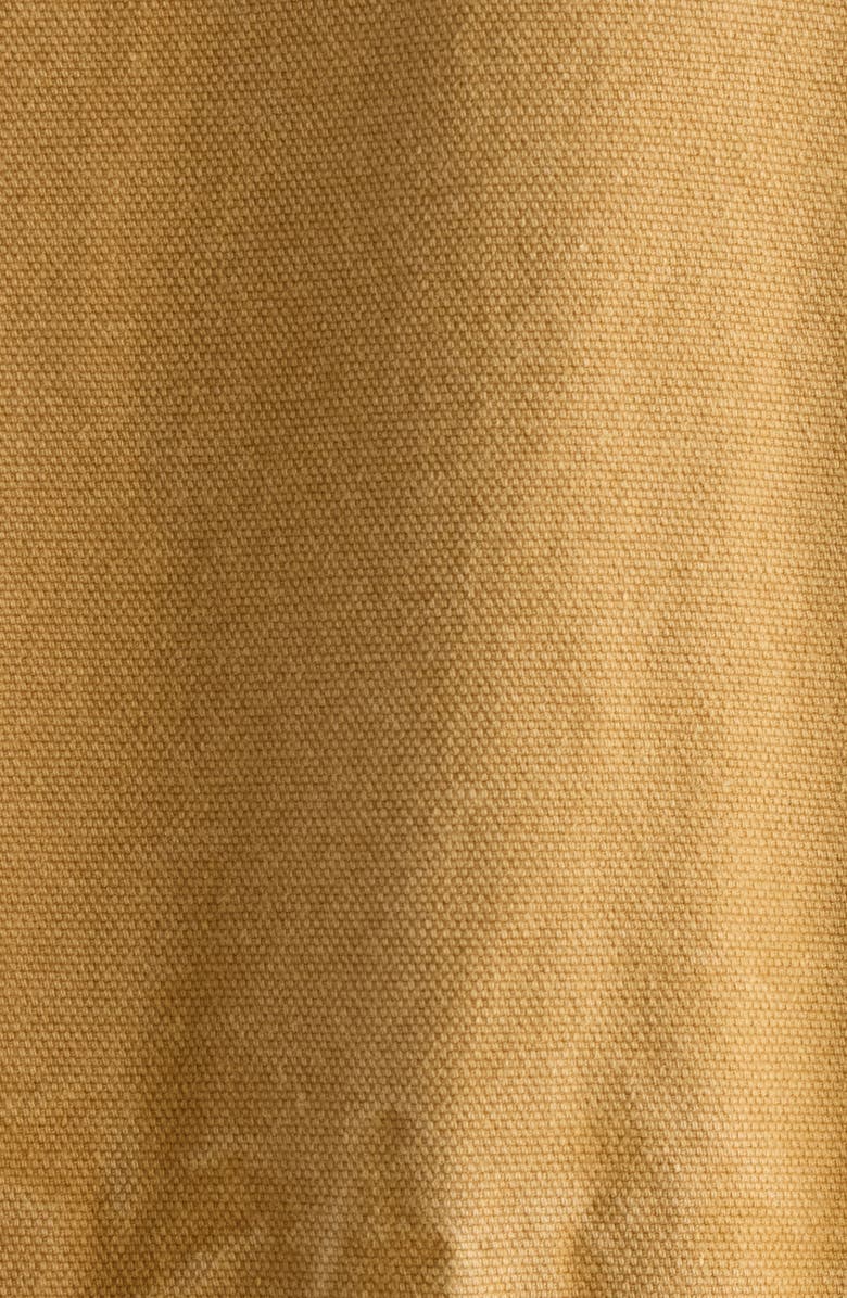 Acne Studios Canvas Work Jacket with Leather Collar, Alternate, color, Rust Brown