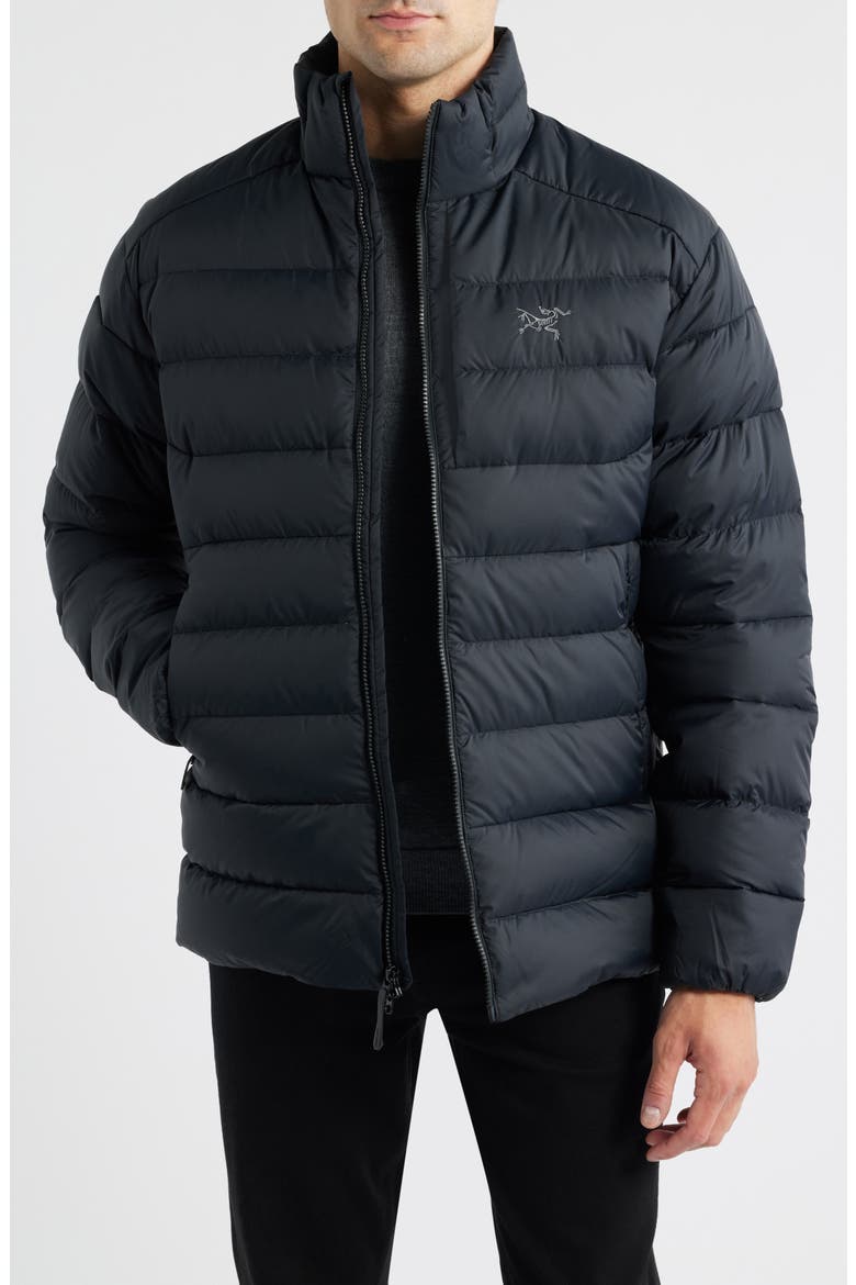 Thorium Quilted 750 Fill Power Down Puffer Jacket, Main, color, BLACK