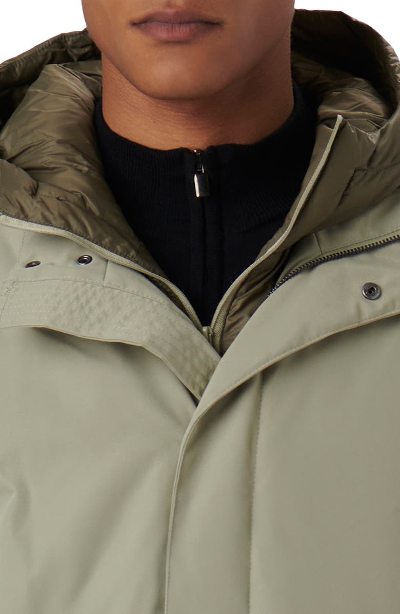 Bugatchi Water Resistant Jacket with Removable Hooded Bib, Alternate, color,