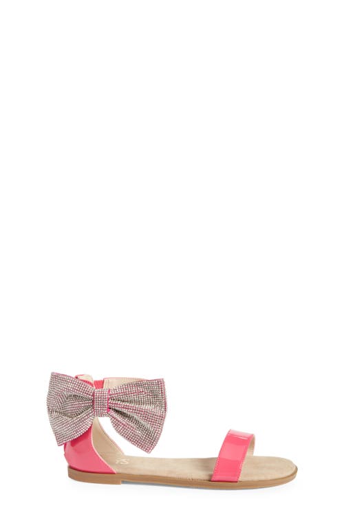 Yosi Samra Kids' Miss Cambelle Bow Ankle Strap Sandal In Hot Pink Patent