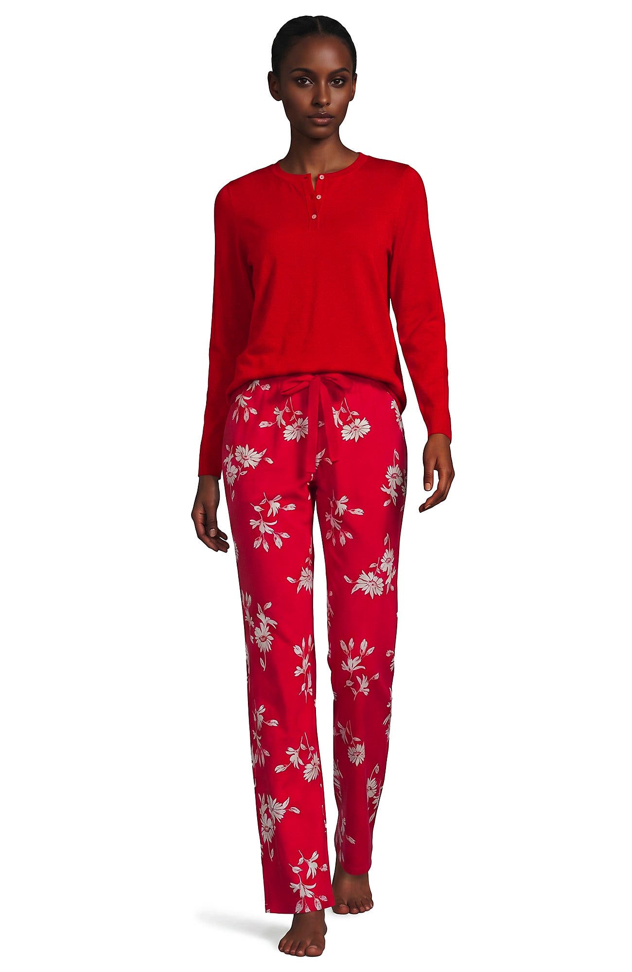 Compass Red/Ivory Floral