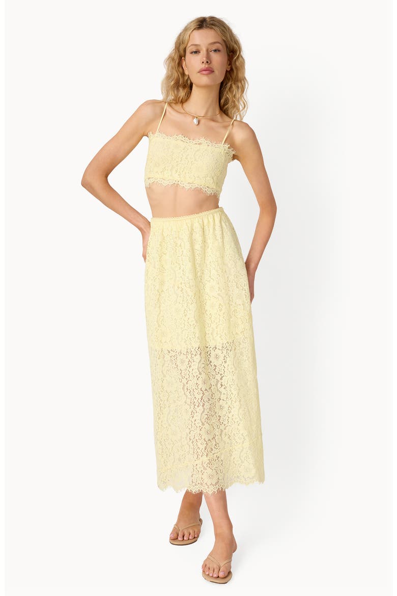 Effie Lace Midi Skirt, Alternate, color, BUTTERCUP