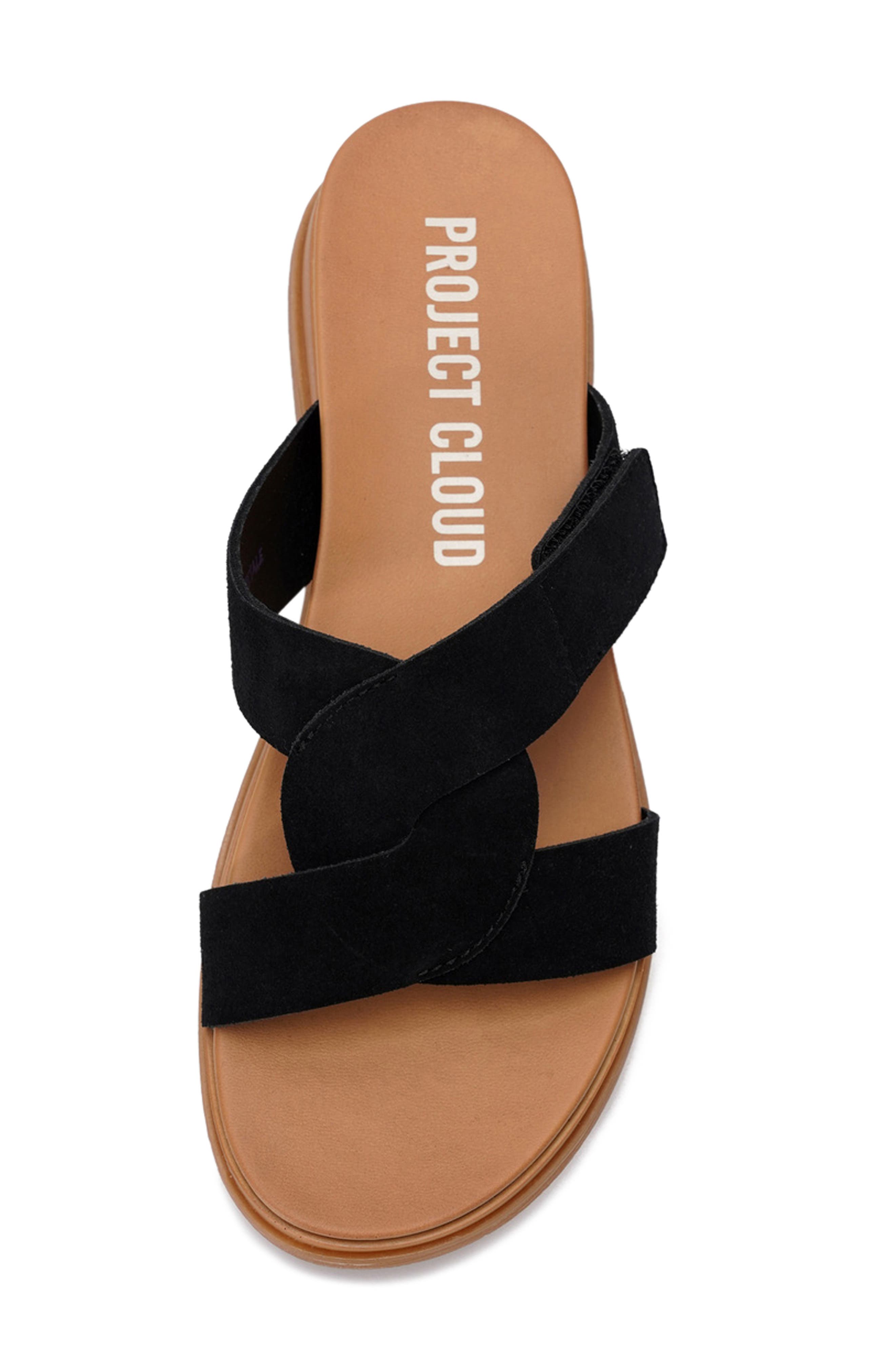 Project Cloud Nimble Slide Sandal, Alternate, color, Black Suede