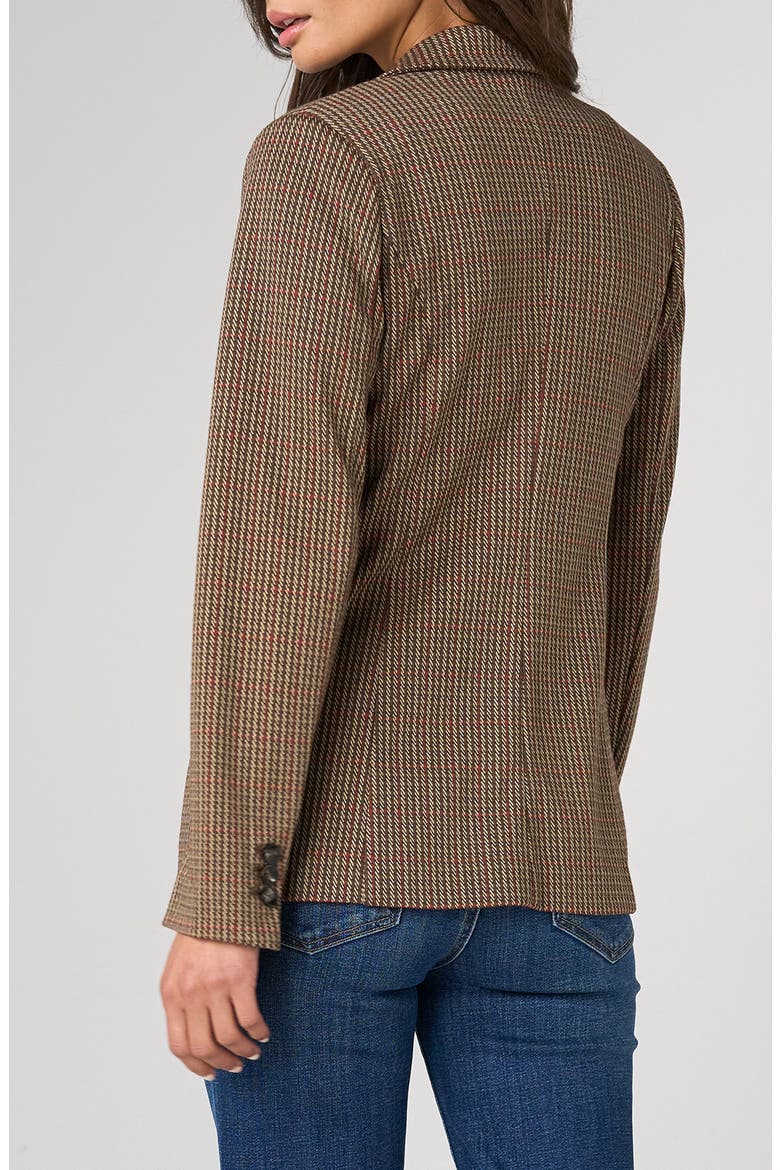 Plaid Cutaway Blazer, Alternate, color, OLIVE MULTI