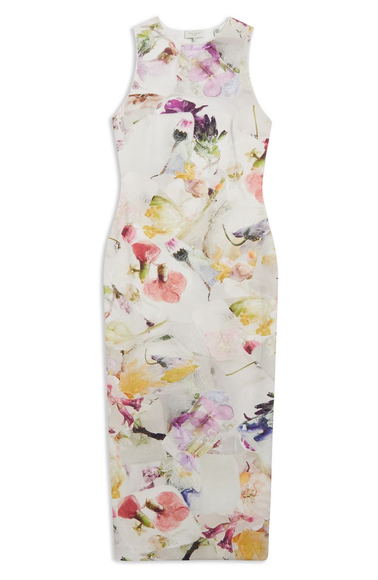 Ted Baker London Lilyha Floral Sleeveless Scuba Crepe Dress, Alternate, color, 